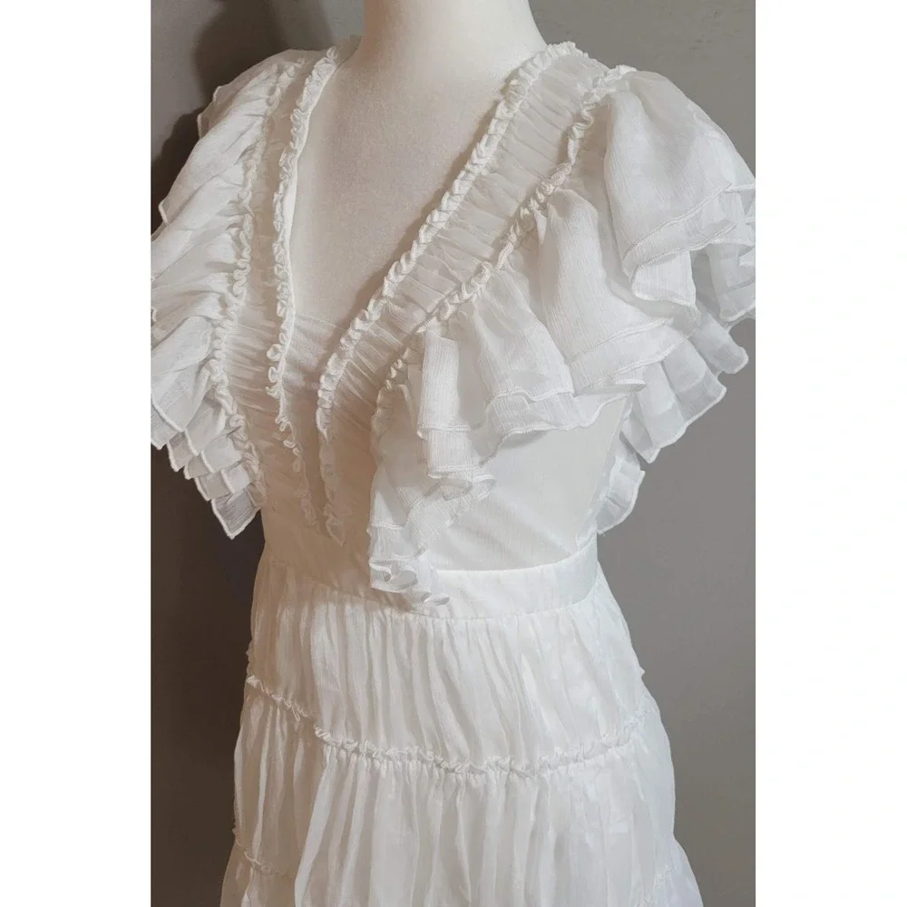 Lena white ruffle